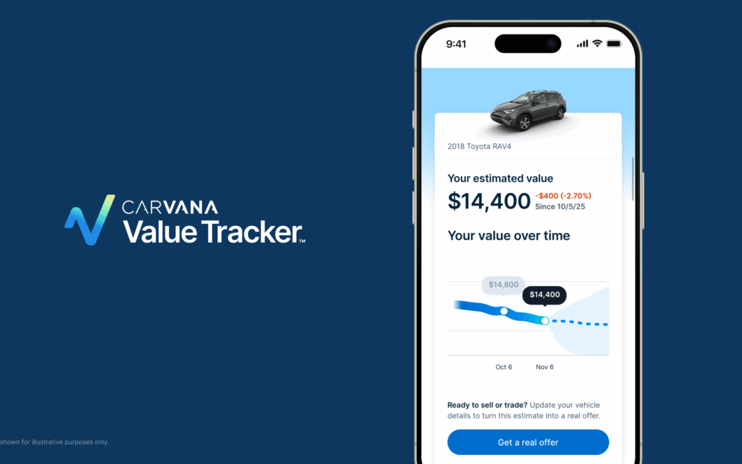 Carvana Launches Value Tracker, Offering Free Custom Vehicle Value Tracking and Insights