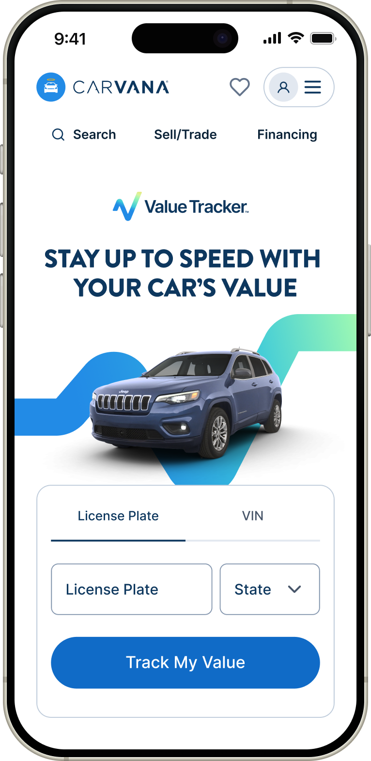 Car Value Tracker - Landing Page