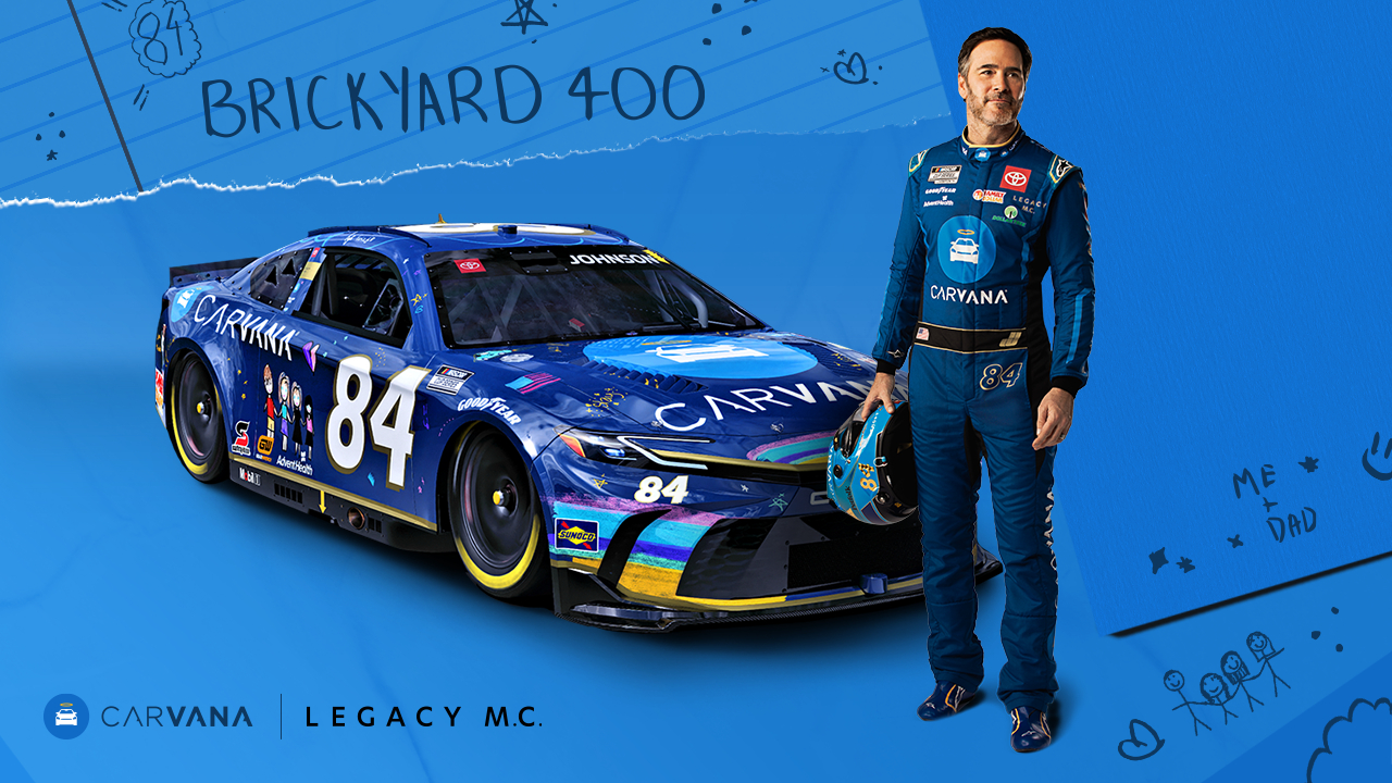 Carvana Unveils Heartwarming Paint Scheme for Jimmie Johnson's