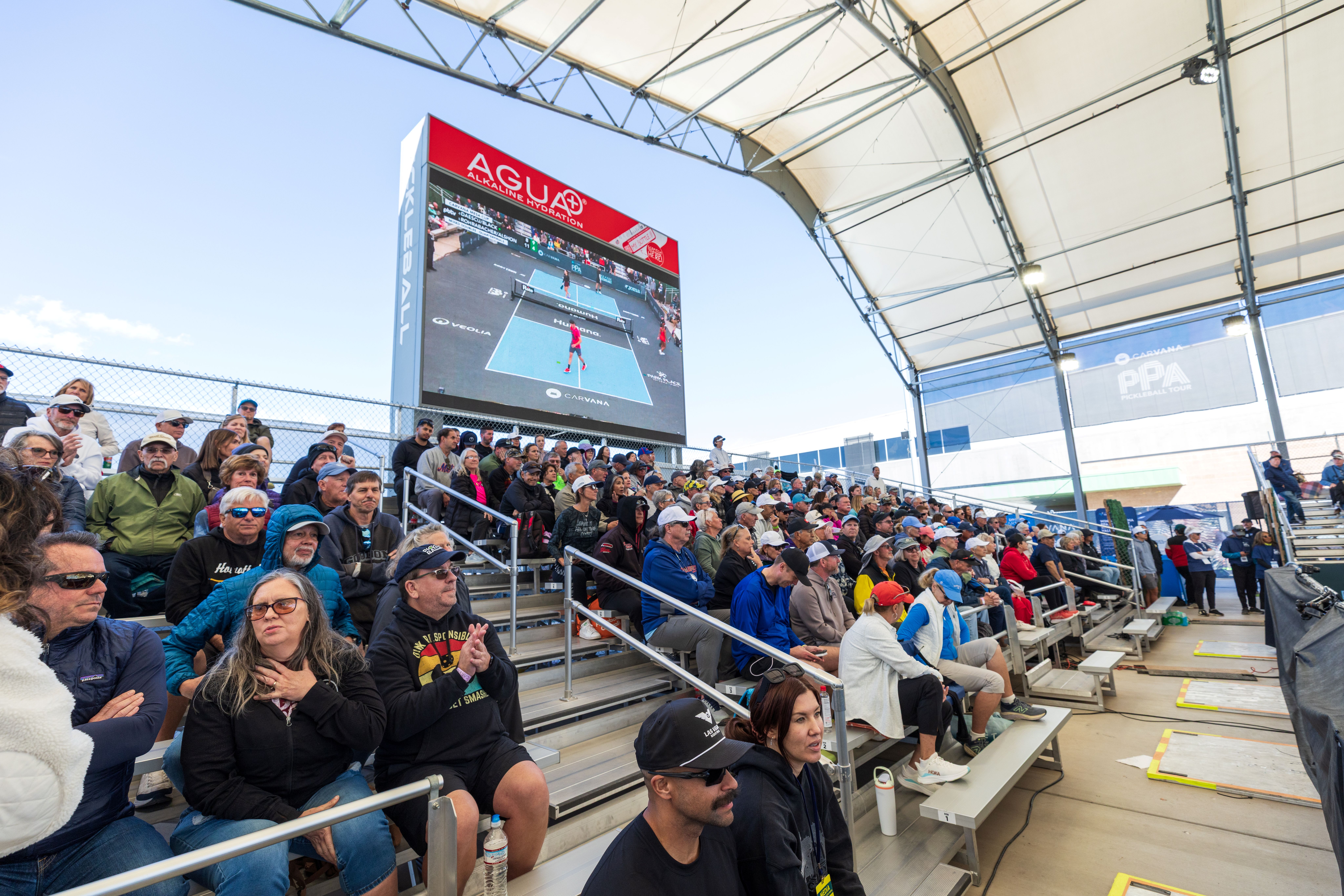Fans participating in the Carvana Dink It Challenge at the 2026 Carvana Mesa Cup in Mesa, Arizona