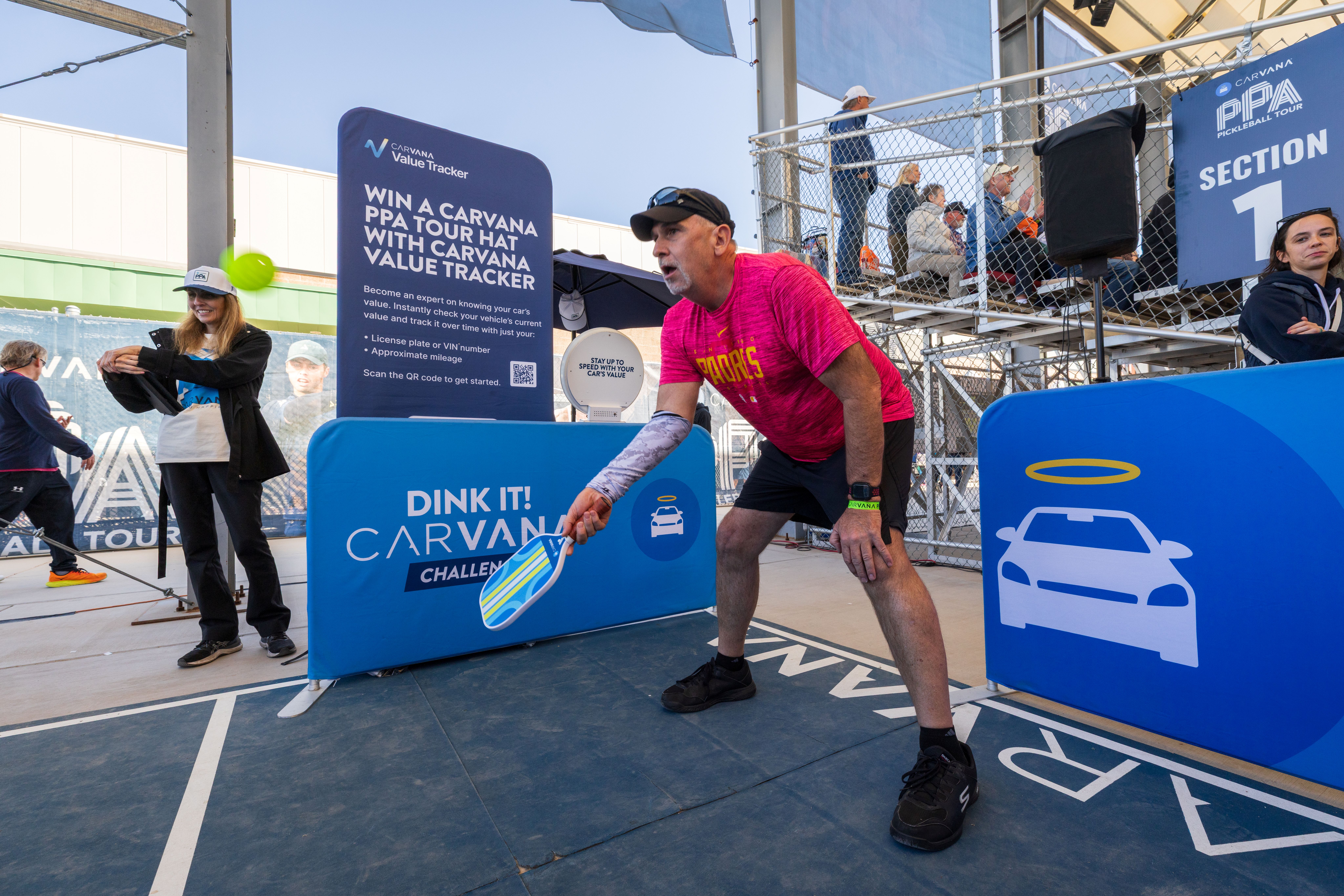 Fans participating in the Carvana Dink It Challenge at the 2026 Carvana Mesa Cup in Mesa, Arizona