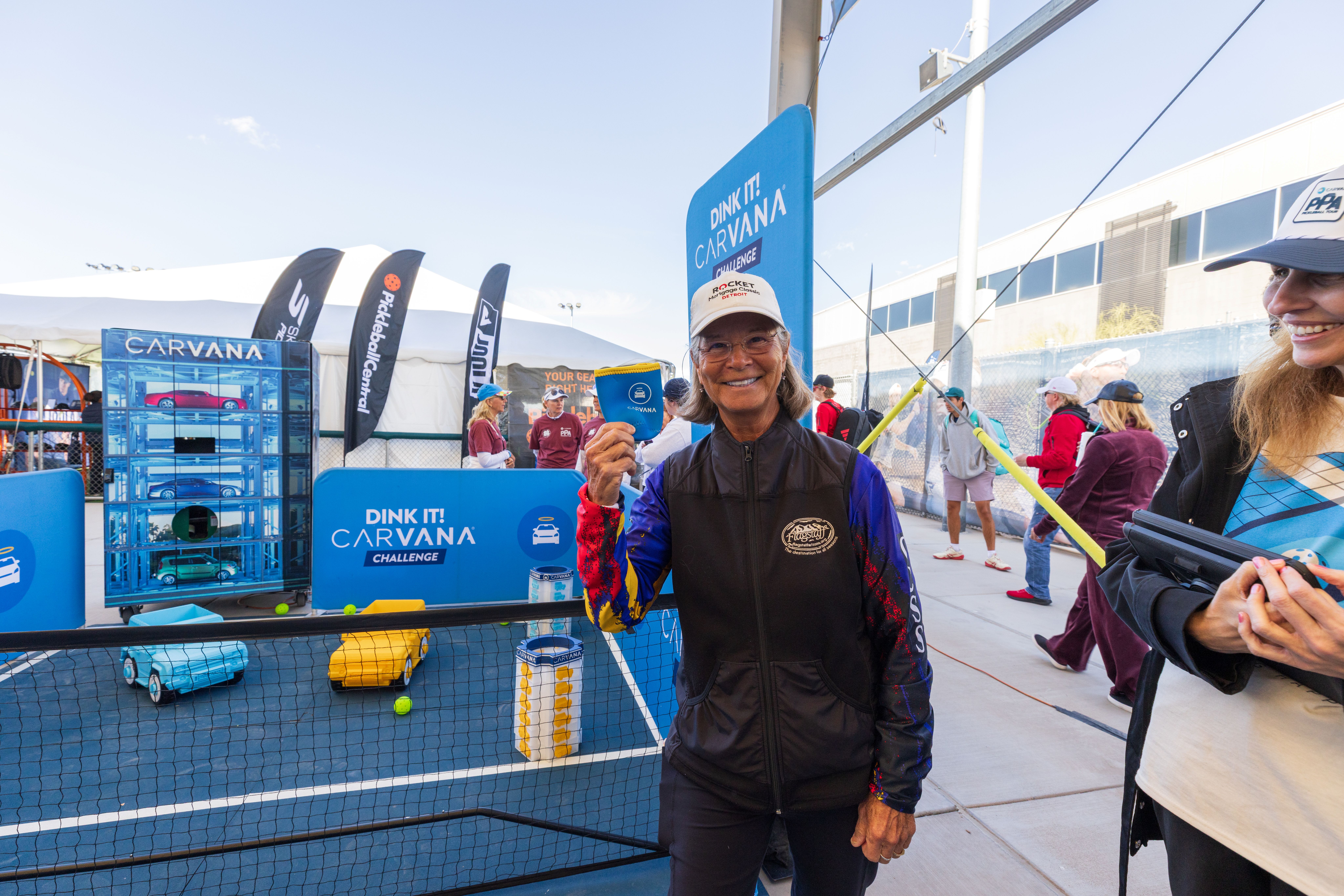 Fans participating in the Carvana Dink It Challenge at the 2026 Carvana Mesa Cup in Mesa, Arizona